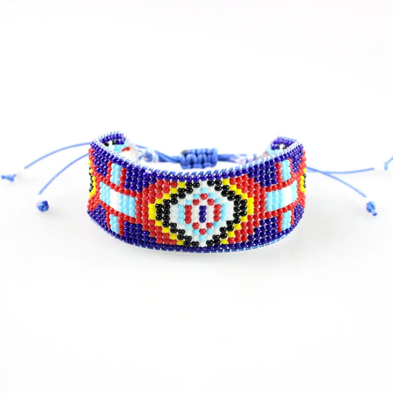 2019 new hand-woven multi-color mix and match rice beads drawstring bracelet Bohemian style jewelry manufacturers wholesale | Украшения и