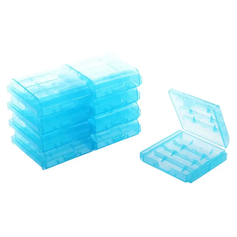 Упаковка из 9 шт AA / AAA жесткий чехол для хранения батареи-синий |