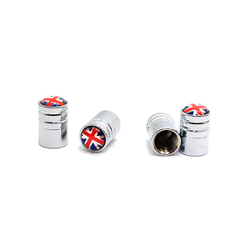 

4pcs/set Tire Valve Cap Union Jack Car Wheel Tire Valve Stem Cap for All Mini Cooper F/R Series R55 R56 R57 F54 F55 F56 10*16mm