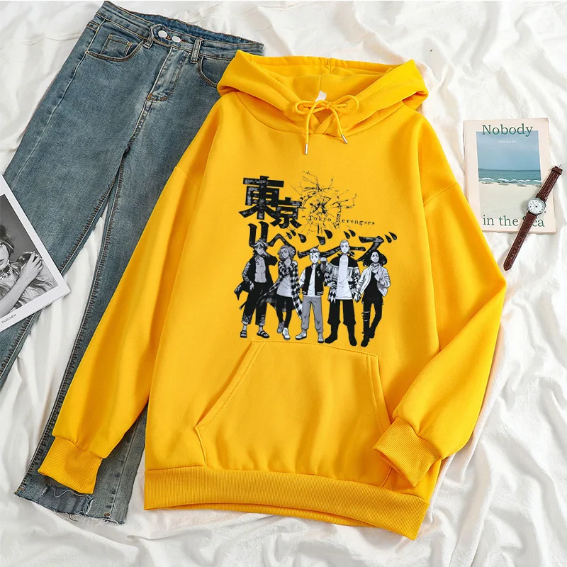 Толстовка Мужская/Женская свободного покроя с капюшоном и принтом аниме |