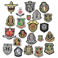gold red military rank embroidery patches for clothing tactical morale army logo iron on clge on clothes cloth sticker wholesal