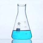 2 шт.компл. химическая лабораторная коническая колба утолщенная боросиликатная стеклянная термостойкая