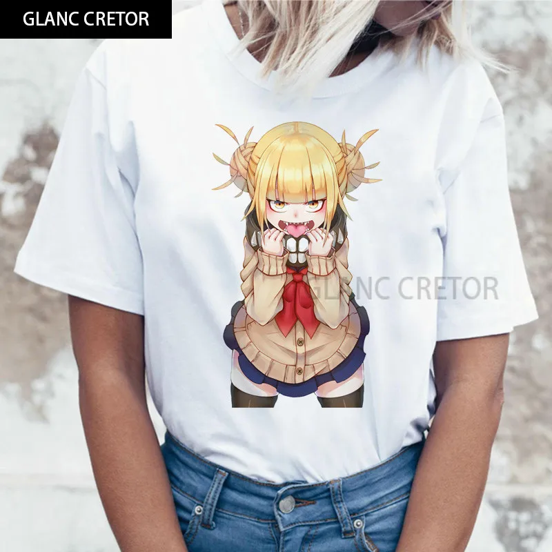 

Himiko Toga Kawaii Funny Cartoon T Shirt Women Cute Anime Harajuku T-shirt Ullzang Graphic Tshirt Fashion Top Tees Female