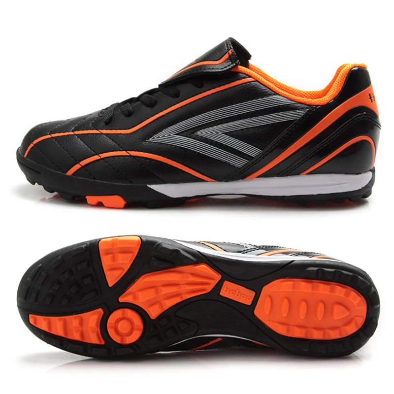 9417 black orange В свободном доступе! TIEBAO, детские футбольные бутсы для мальчиков и девочек, резиновая подошва, спортивная обувь для тренировок, футбольные бутсы TF, футбольные бутсы EU 28-35 - Цвет: 9417 black orange
