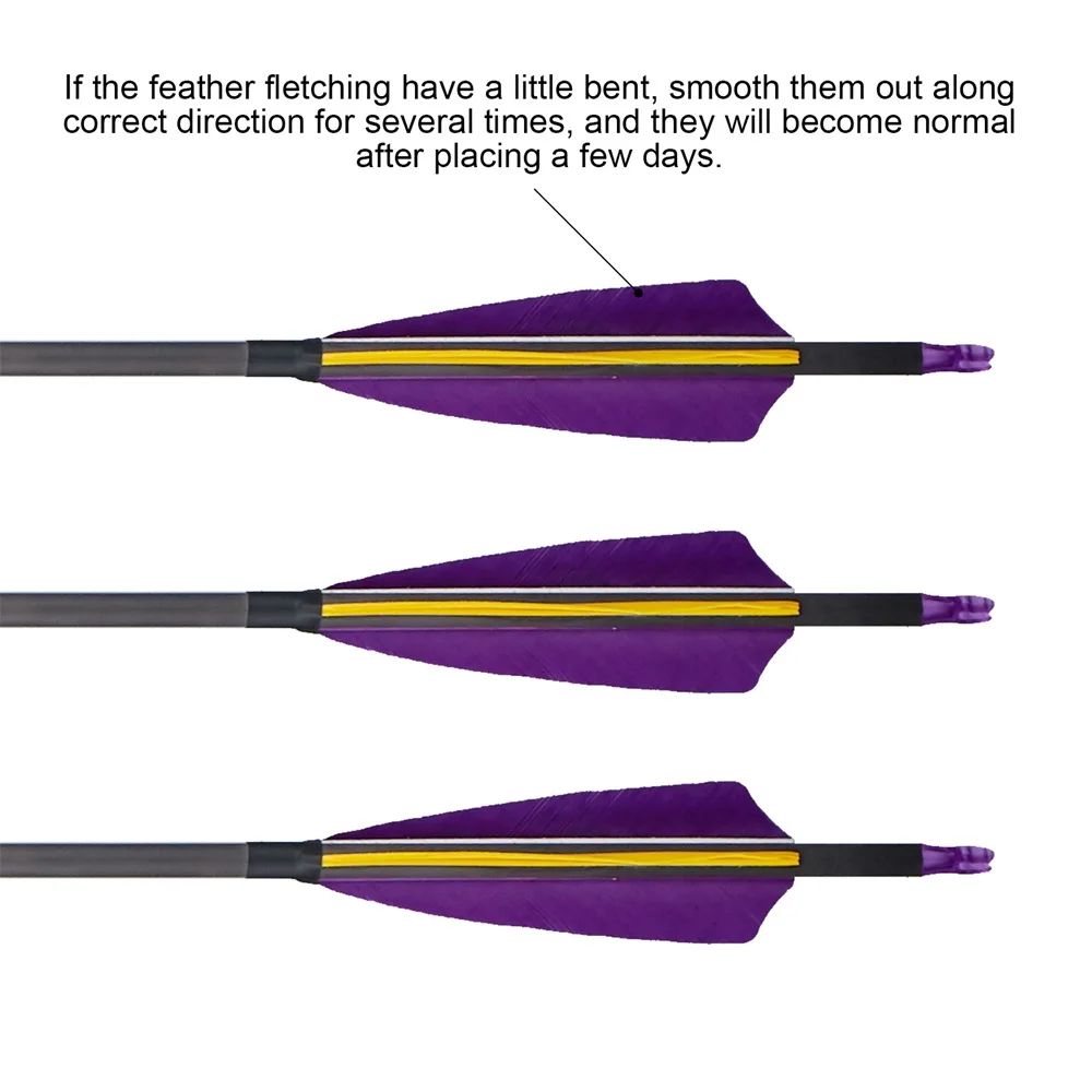 32 дюймовые стрелы для стрельбы из лука чистого углерода ID 6 2 мм Позвоночник 400 4