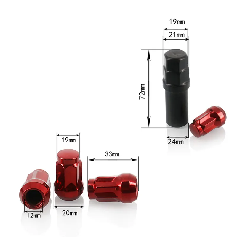 Аксессуары JDM 20 шт./компл. M12 * P1.5 1 25 7Star Стиль автомобиля противоугонные гайки
