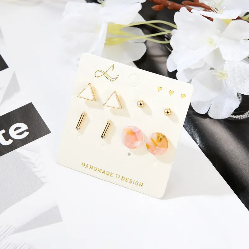 Дикие серьги-гвоздики дешевые дикие Модные популярные круглые черные креативные