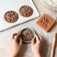 cookie cake mold wooden pastry mold baking tool for making mung bean cake ice skin fondant cake mold chocolate mold cake decors