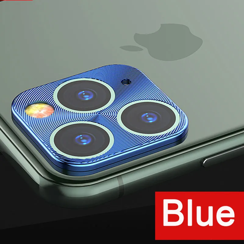 Blue Iphone 11 Pro Max защитный чехол для экрана для iphone 11 Pro защита для камеры металлическое заднее кольцо для объектива для iphone 11 чехол для объектива камеры - Цвет: Blue