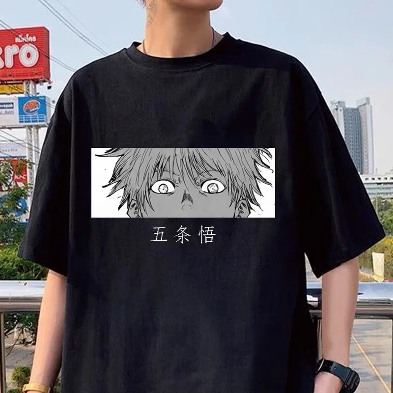 

Anime Men's tshirt Jujutsu Kaisen Anime T-shirt Uniex Round Neck Short Sleeve Casual 5 People