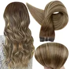 Пучки натуральных волос с полным блеском, блонд, 100 г, для шитья, шелковистые, прямые, для женщин