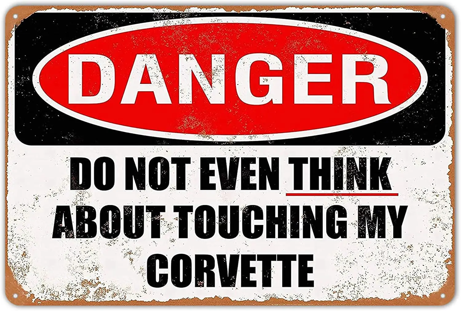 

Металлический знак «Do Not Touch My Corvette» в винтажном стиле, искусство детской стены 8x12 дюймов