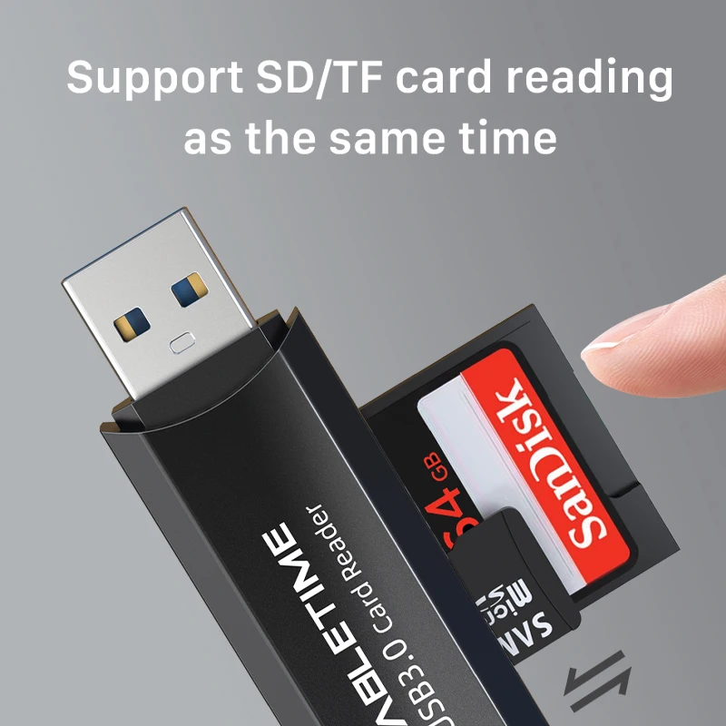 Устройство для чтения SD-карт CABLETIME USB 3 0 на Micro SD и TF 2 в 1 Внешняя память OTG адаптер