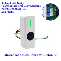 2021 new mini size time delay infrared no touch door release switch exit button for door access control system entry open