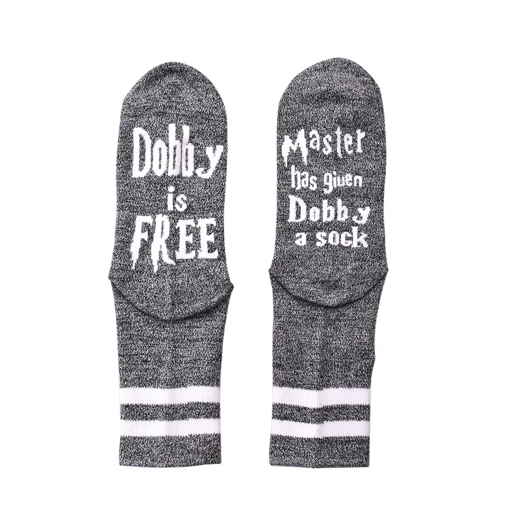 Белые хлопковые носки забавные полосатые с буквенным принтом в стиле Харадзюку