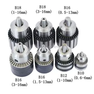 Патрон сверлильный B10 B12, B16, B18, 0,6-6 мм, 1-10 мм, 1,5-16 мм, 1,5-13 мм, 3-16 мм, 1-16 мм, 1 шт.