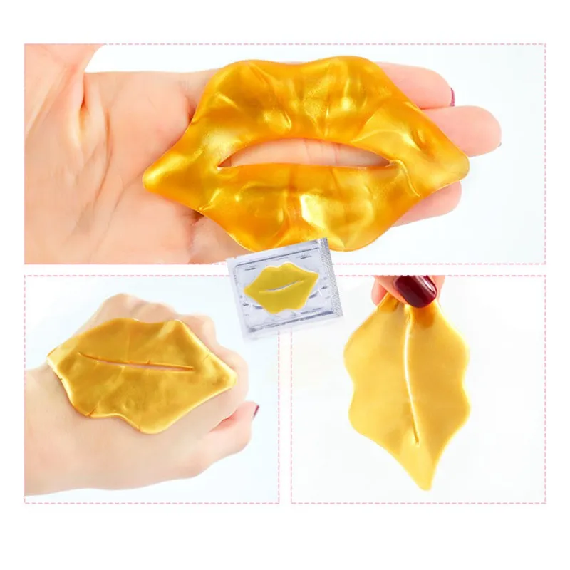 Фото 30Pcs Beauty Super Lip Plumper Золотой Кристалл Коллагеновая маска для губ Патчи Увлажняющая эссенция против морщин Ance Корейская косметика Уход за кожей №5