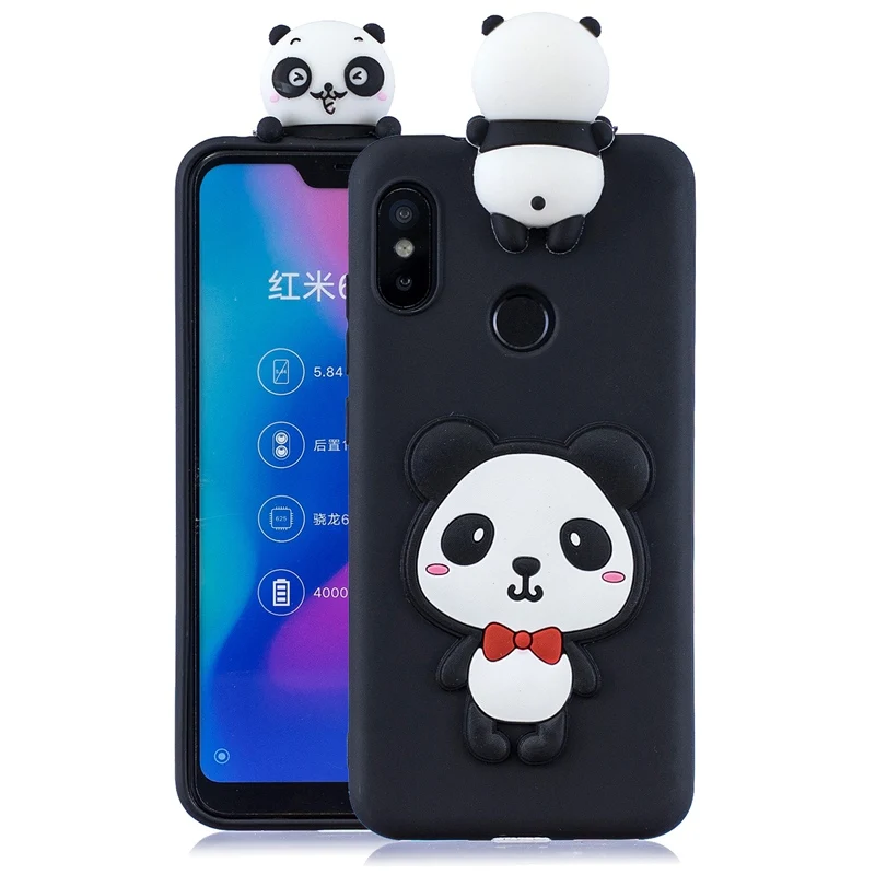Чехол с изображением единорога для Xiaomi Redmi Note 7, чехол-игрушка, силиконовый чехол для Xiaomi Redmi 7A 8A 8 Redmi Note 8, чехол Note 8 K20 Pro - Цвет: red bow panda