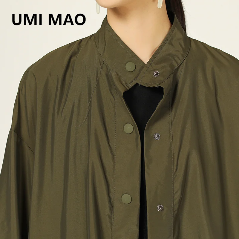 

UMI MAO Dark Spring Autumn Super Long Windbreaker Jacket European American Large Version Trench Coat Women Femme