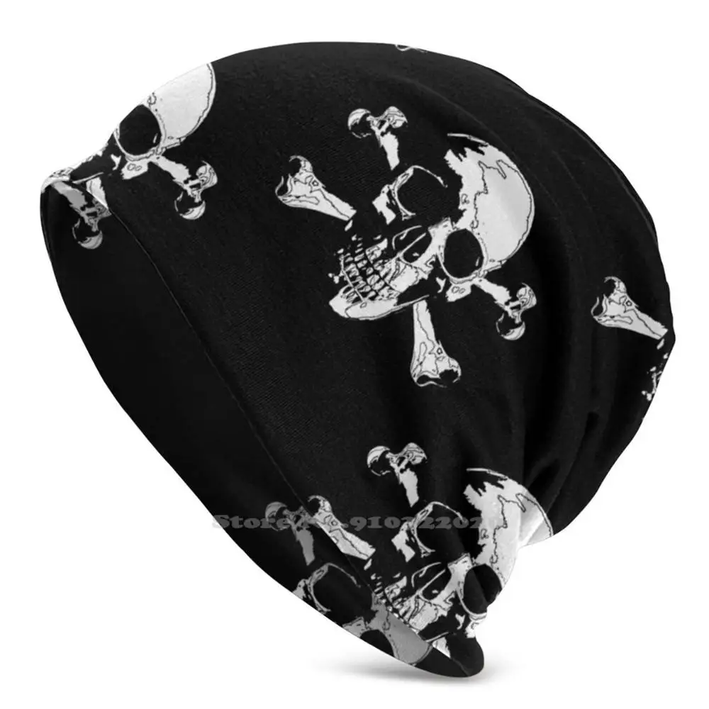 

Тонкая шапочка унисекс с черепом и перекрестными косточками для мужчин и женщин, повседневная Кепка, с черепом и перекрестными косточками, для Хэллоуина, в стиле панк