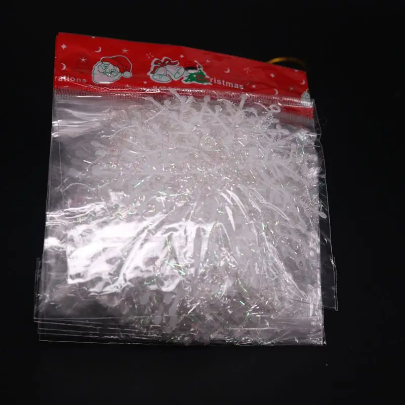 C белая пластиковая подвеска в виде снежинки подвески для рождественской