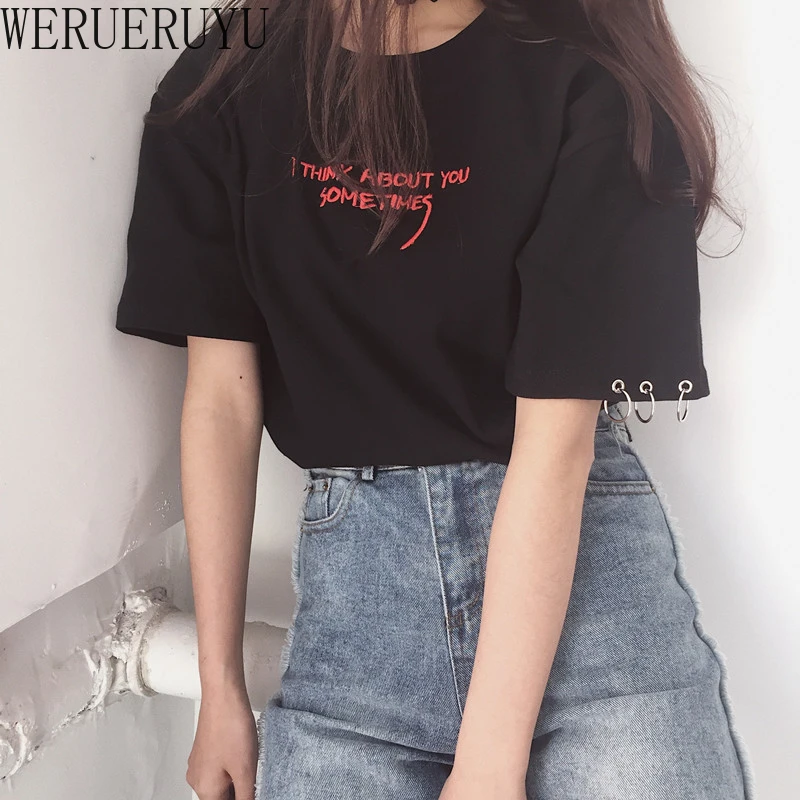 

New Harajuku t shirt women 2021 summer korean style womens clothing black kawaii cotton basic fashion t shirt casual tops