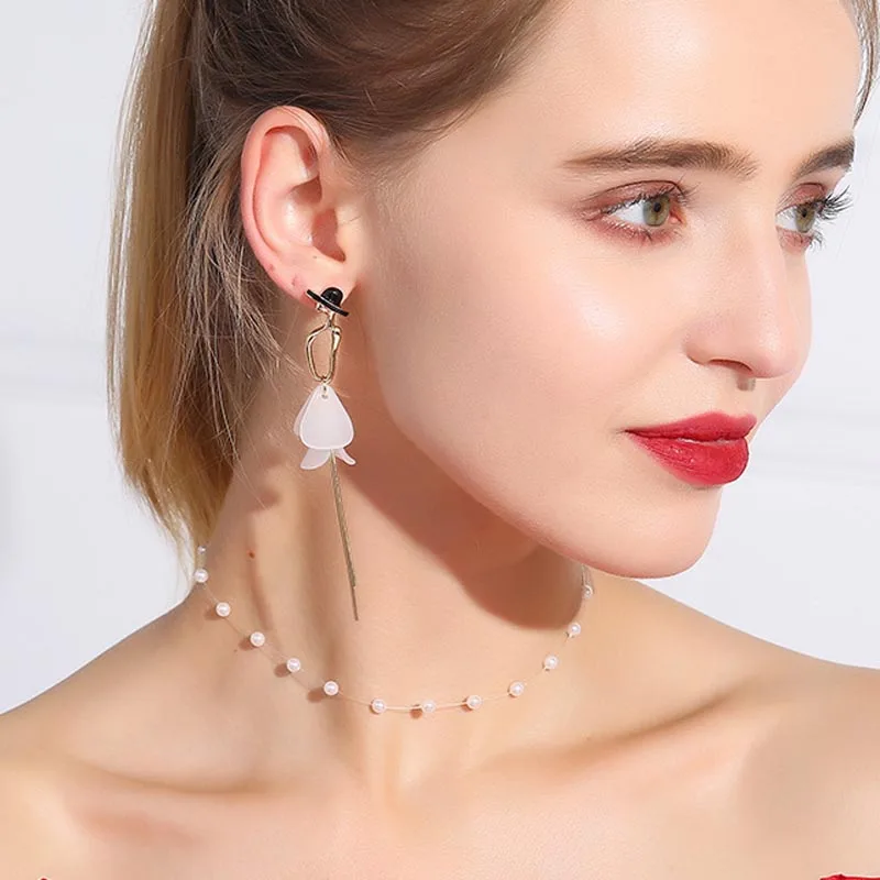 

Fashion Personality Unusual Long Dangle Earrings For Women 2021 New High Quality Metal Gold Plated Dangler Jewelry Wholesale
