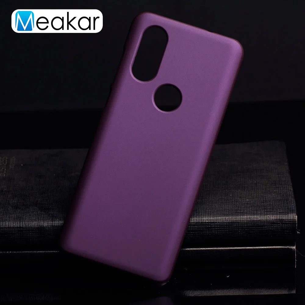 Матовая Пластик Coque 5.86For мото один чехол для Motorola Moto один P30 P40 видение Мощность играть Примечание телефона чехол-лента на заднюю панель - Цвет: Purple