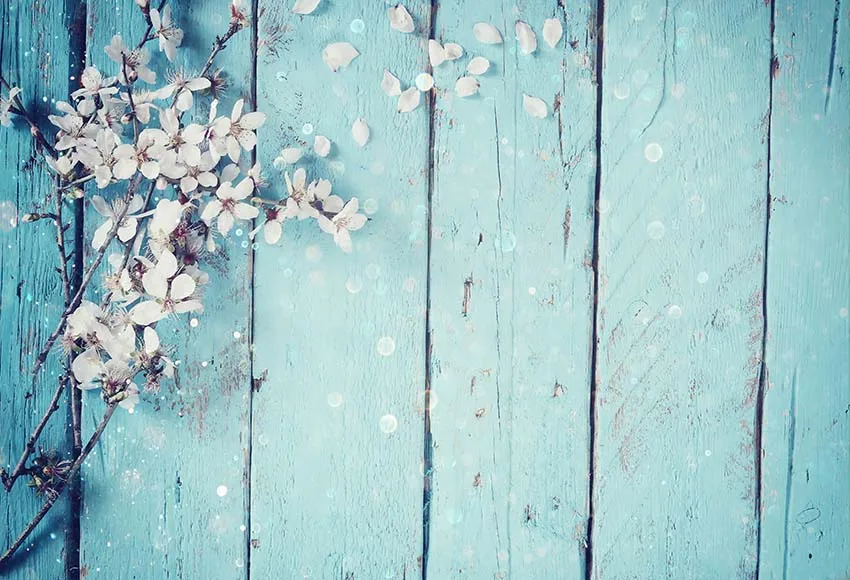 

Photo Background Blue Wooden Wall Wedding Party Flowers Child Portrait Photo Backgrounds Props