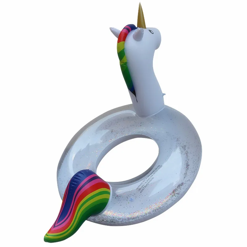 90*120/175*120cm Giant Sparkly Unicorn Inflatable Pool Float Colorful Glitter Swimming Ring For Adult Children Water Party Toy | Спорт и