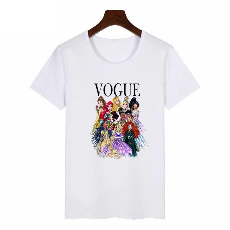 

Vogue Princess T Shirt Aesthetic Women Fashion Girls 90s Tshirt Harajuku Ulzzang Print Graphic Summer T-shirt Top Tee Female Top