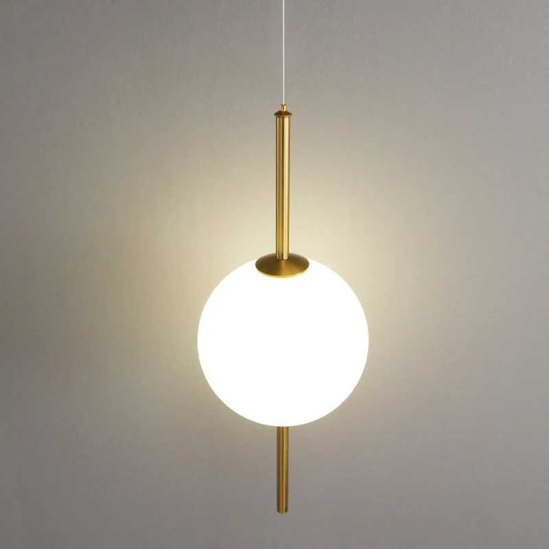 Нордический простой подвесной светильник для спальни роскошный молочный