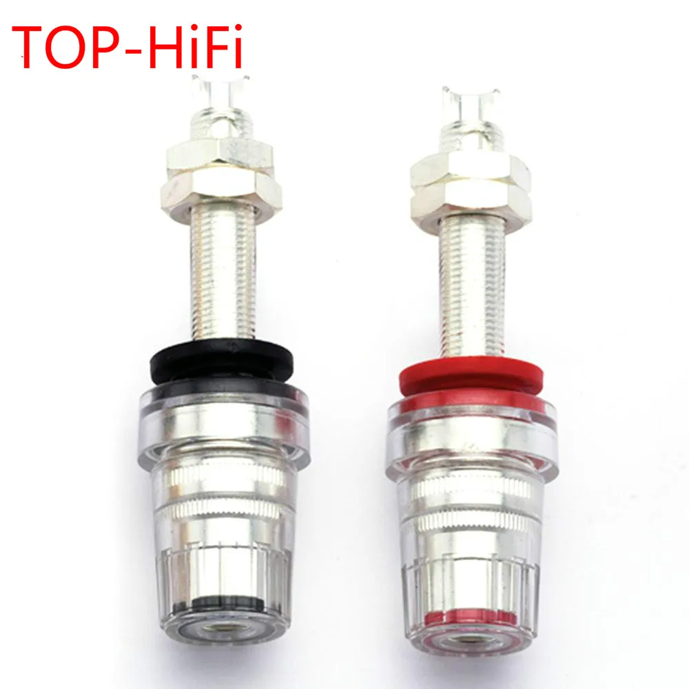 

TOP-HiFi 4pcs CMC 858L-AG 858S-AG Silver plated Speaker Terminal Binding Post Amplifier DVD Player Speaker Teriminal Plug