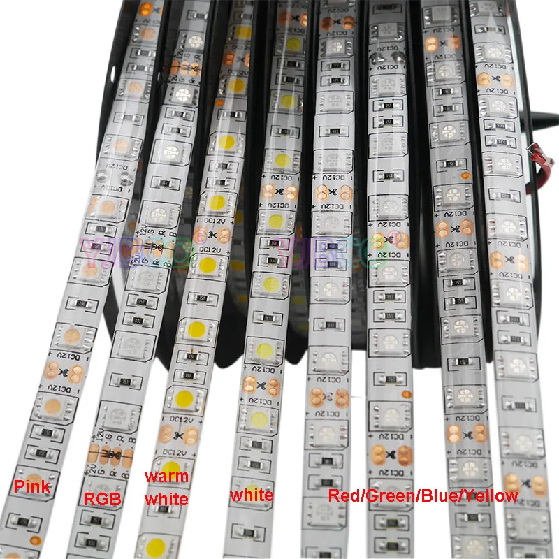 5 м/лот DC12V 5050 SMD 60 светодиодный s/m Белый/теплый