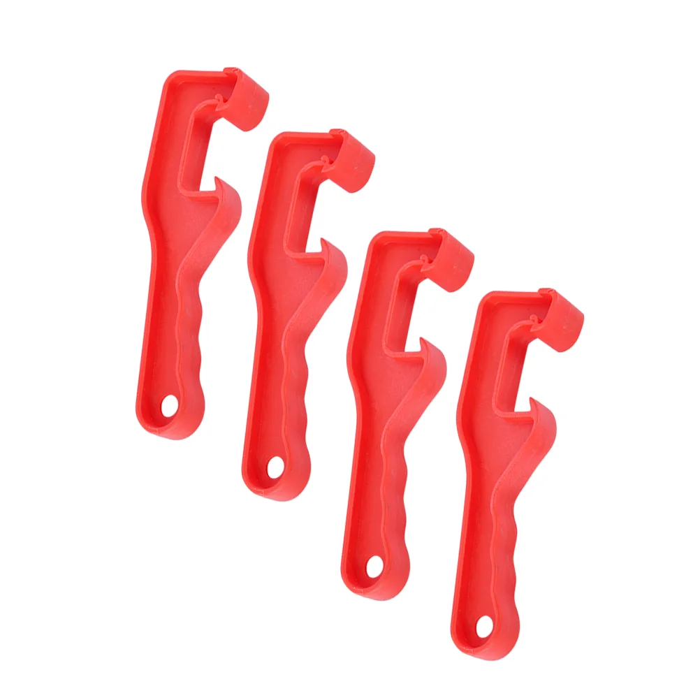 

4 шт., открытое пластиковое ведро, универсальный Открыватель ведра, Открыватель ведра для краски, инструменты, легкое и эффективное (красный)