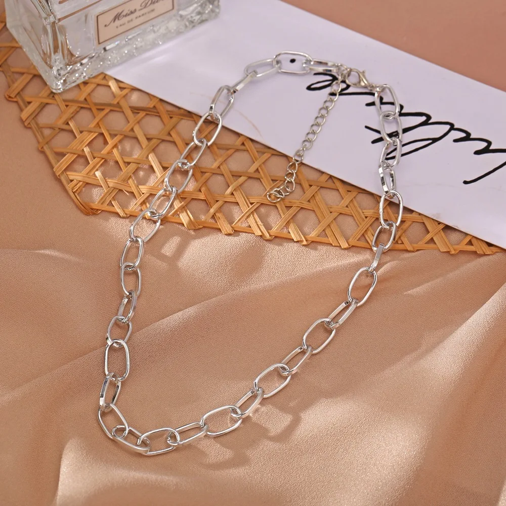 

2020 Classic Chains Necklace Kpop Jewelry For Women's Neck Chain Men Choker Necklaces Aesthetic Fashion Accessories Gift