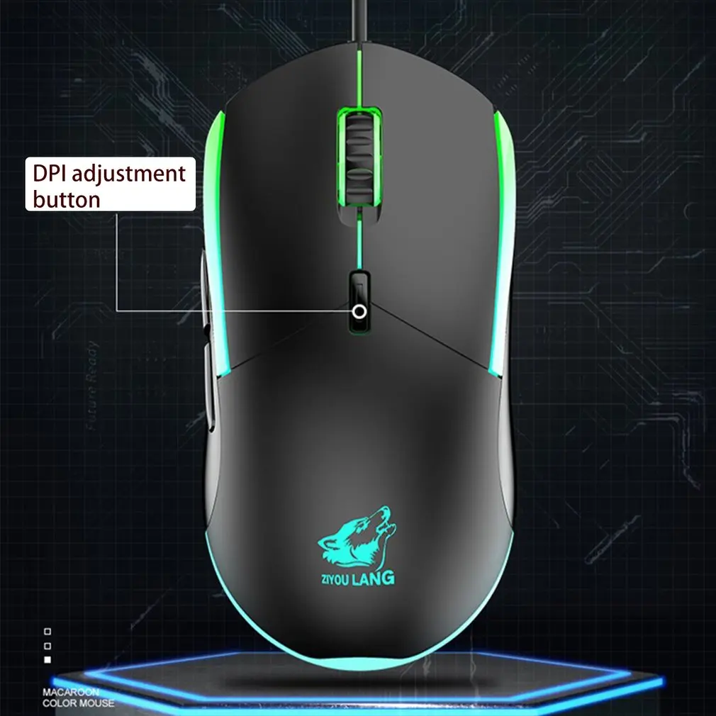 

Gaming Mouse Wired girl Mechanical gaming mouse wired mechanical game dedicated RGB computer mouse 3-speed DPI
