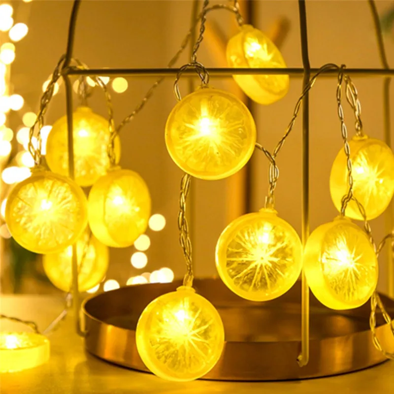 Светодиодный светильник Lemon String 1 м/2 м работающий от батареи лампа для внутренней