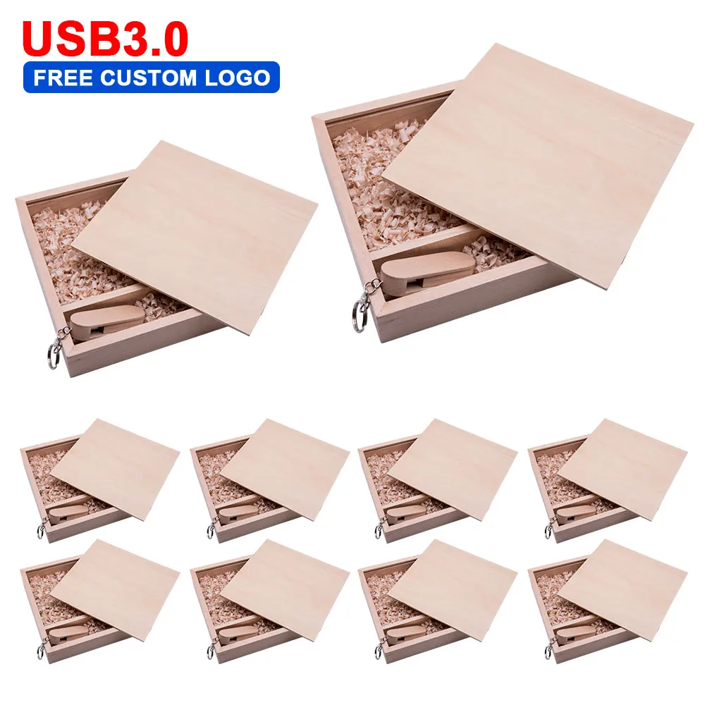 10 шт./лот клен деревянный фотоальбом usb + коробка флэш накопитель USB флешка 64 ГБ 16 32