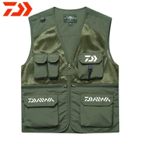 daiwa multi pocket fishing vest fishing vest breathable fishing jacket outdoor sport quick dry photo fishing mountaineering vest