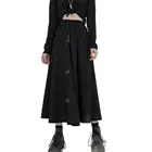 Женская длинная юбка с высокой талией и пряжкой