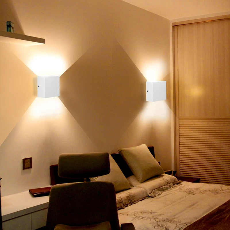 Приглушаемая светодиодная настенная лампа 6 Вт 85 265 в|Комнатные настенные LED