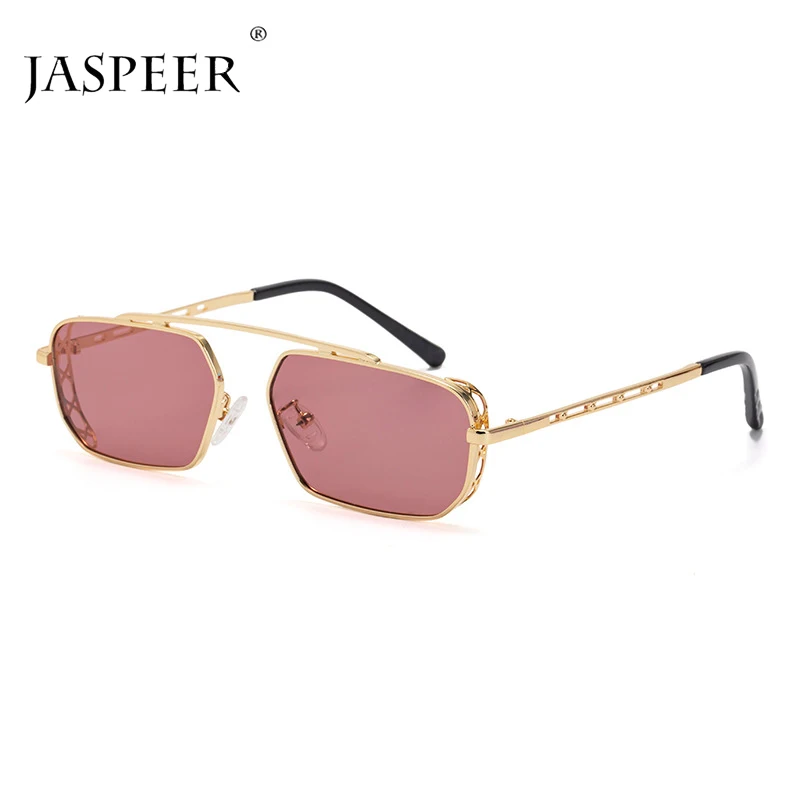 

JASPEER Retro Classic Sun Glasses For Women Luxury Steampunk Metal Sun Glasses With Vintage Mirror UV400