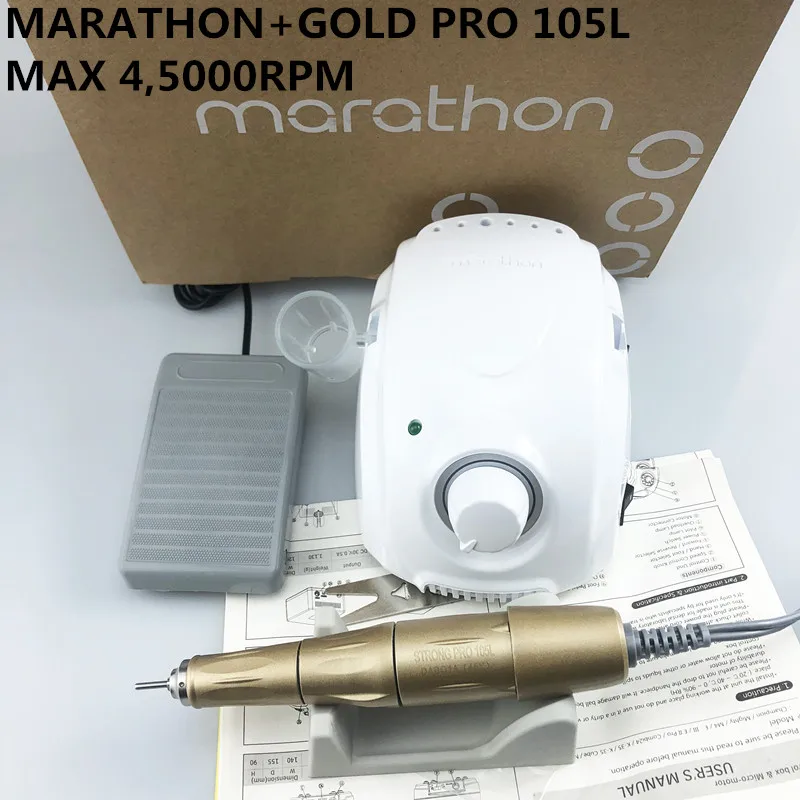 Марафон-Чемпион 3 PRO 105L с ручкой 45000 об/мин электрическая дрель для ногтей мощный 210