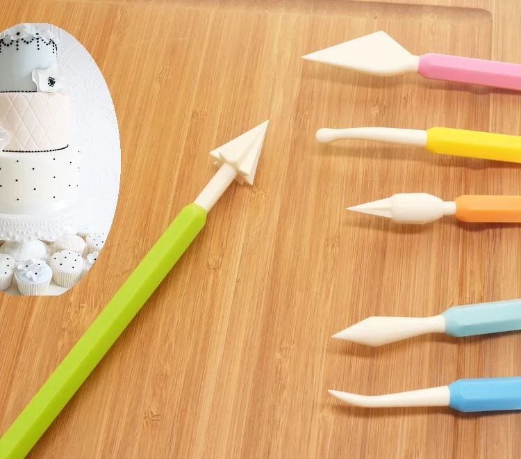 Инструменты для украшения торта 9 шт двойные fondant(сахарная) Торт украшения ручка украшения Sugar Craft кисть для пресс-форм DIY моделирование гравировальная ручка