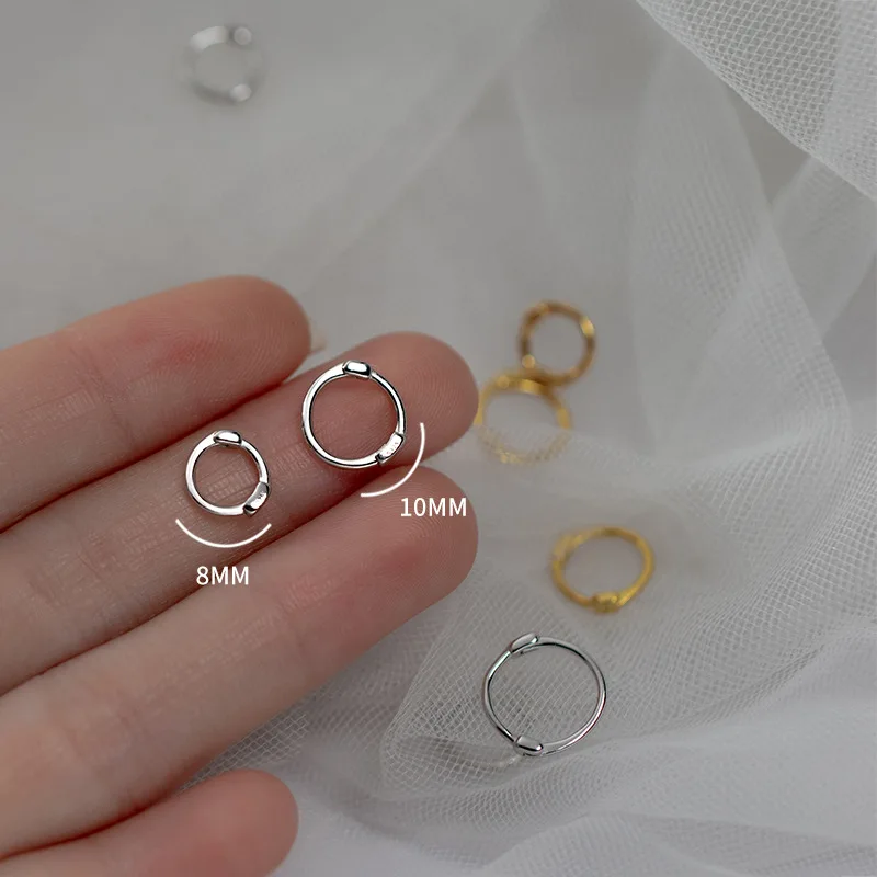 

La Monada 925 Silver Woman Earring Minimalist Ear Piercing 925 Silver Jewelry Small Hoop Earrings For Women Female Girls