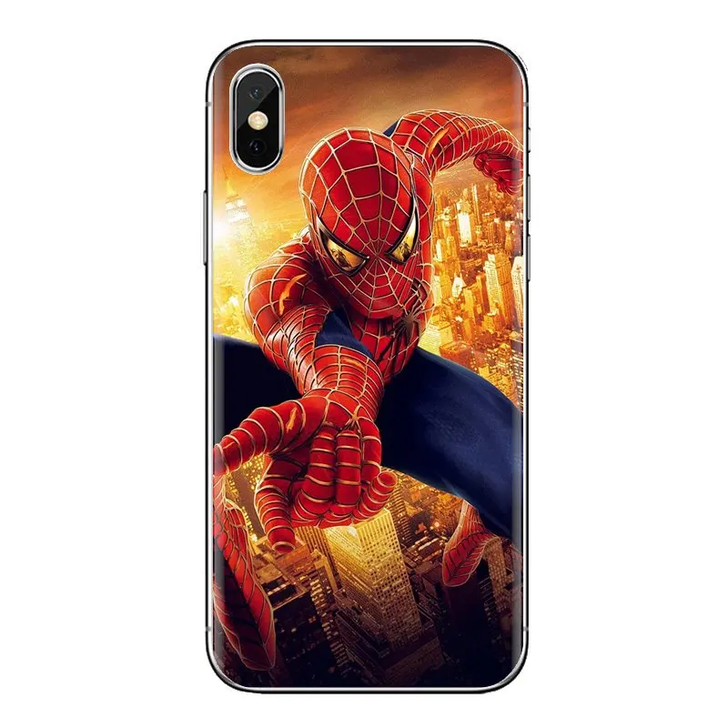 Comics superhoreos Spiderman для samsung Galaxy S2 S3 S4 S5 MINI S6 S7 edge S8 S9 Plus Note 2 3 4 5 8 Coque Fundas TPU чехол сумка |