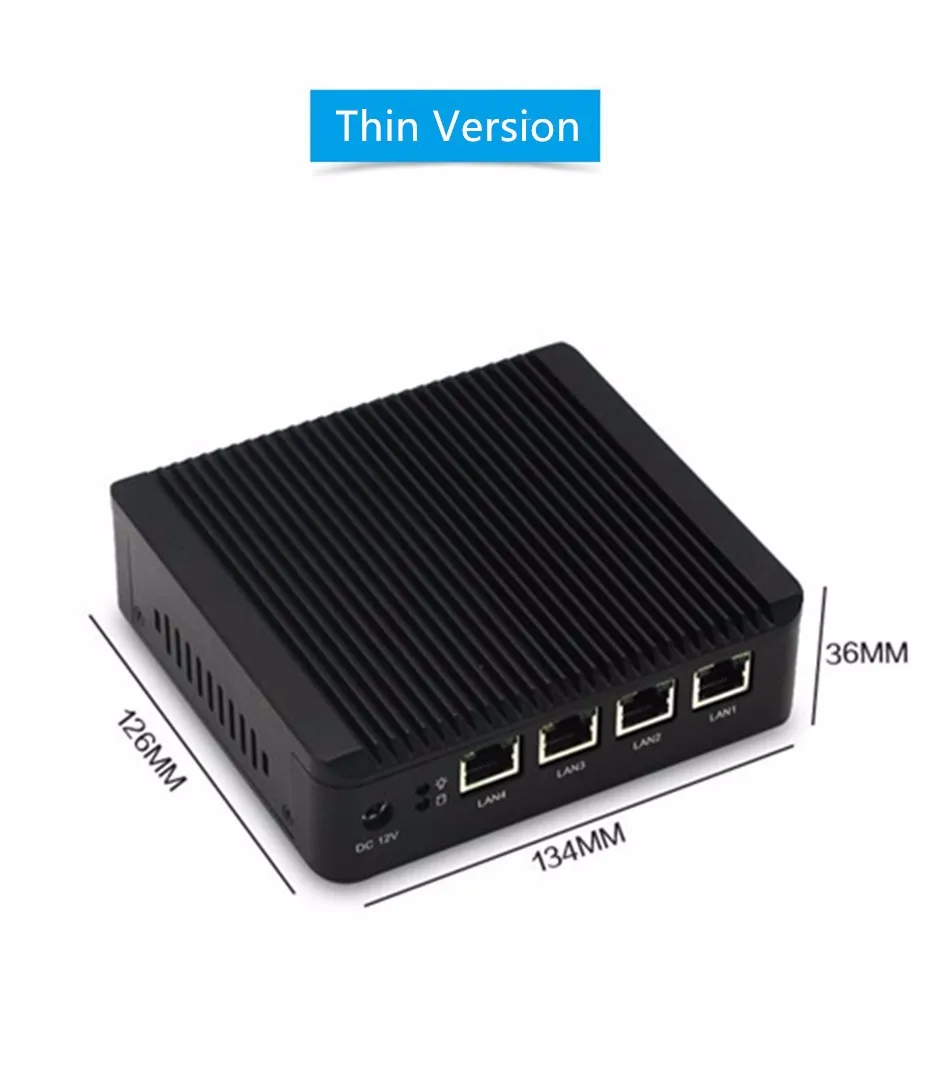 Pfsense мини ПК intel Celeron J1900 VGA часы собака брандмауэр промышленный безвентиляторный мини ПК 4* RJ45 1000 Мбит/с мульти LAN