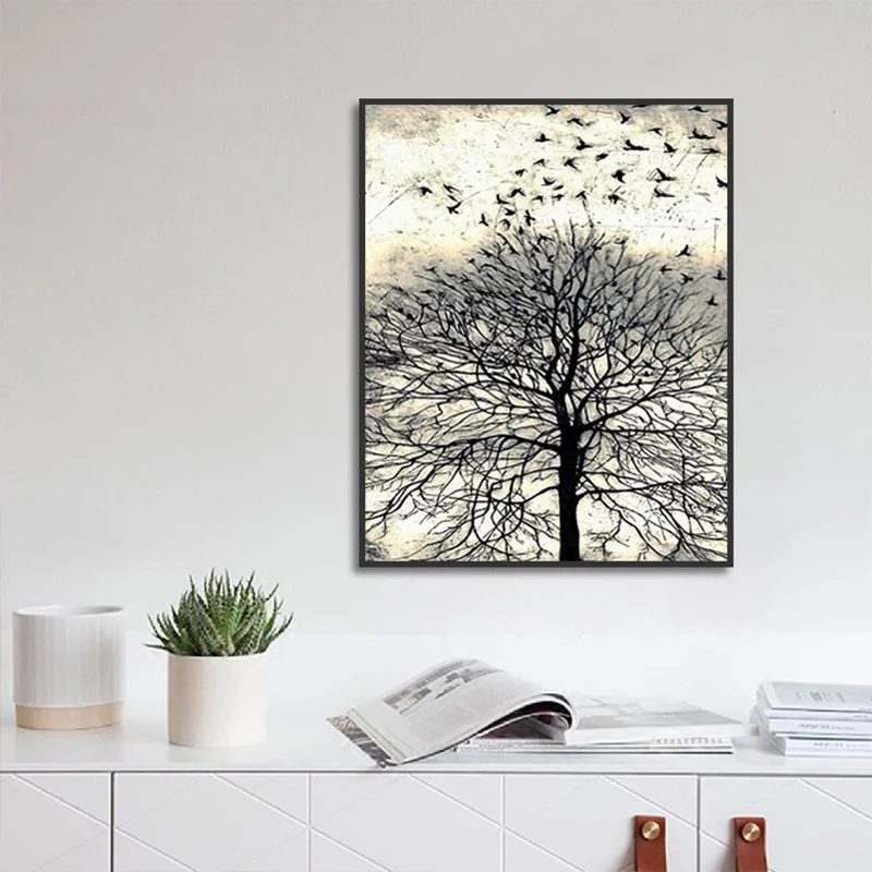 Настенная картина мертвая лоза со старым деревом настенная Картина на холсте в