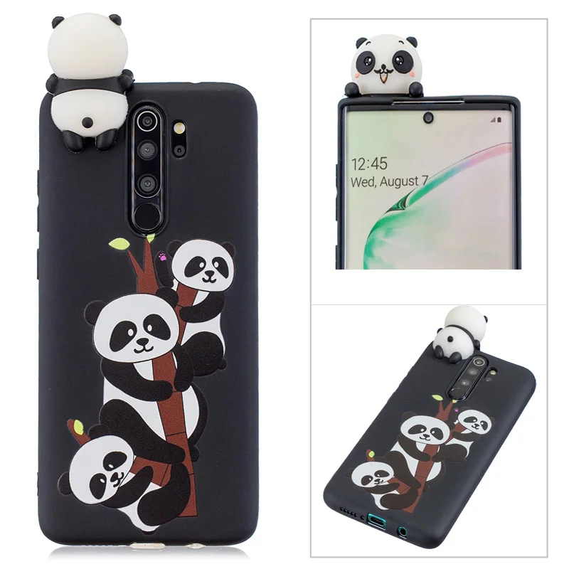 Для samsung Note 8 9 10 pro 3D милый Pandan коричневый Медведь Мягкий чехол для телефона galaxy S6 S7